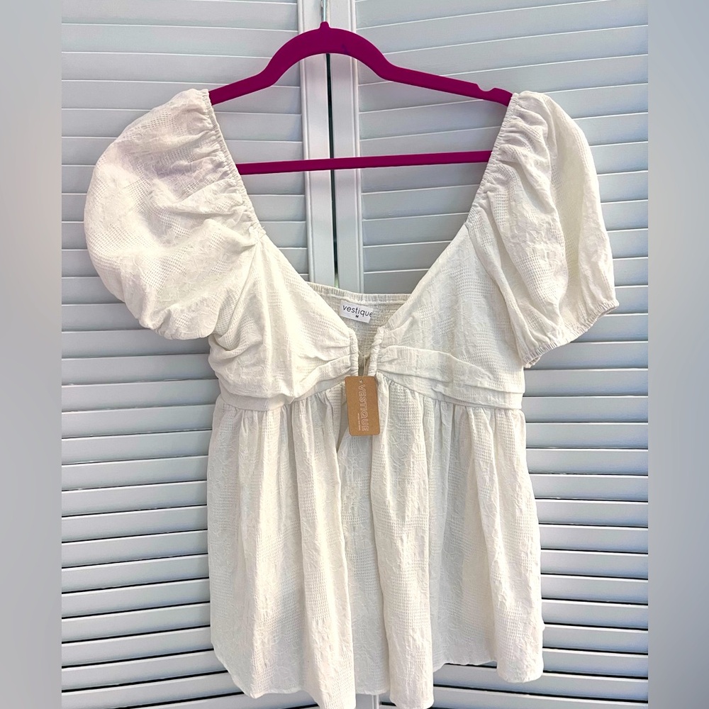 White off the shoulder top